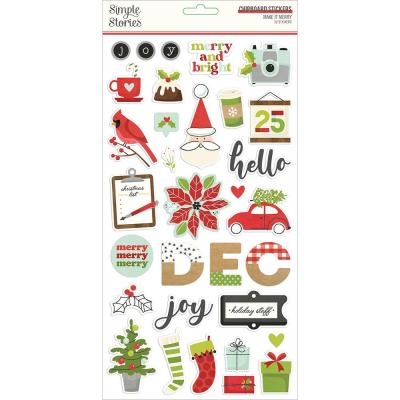 Simple Stories Make It Merry - Chipboard Stickers